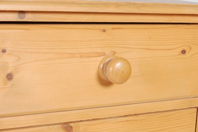 Lot 4 - A pine chest, fitted with two short over four...