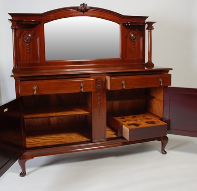 Lot 9 - An early 20th century mahogany mirror back...