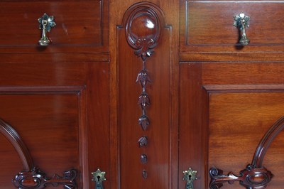 Lot 9 - An early 20th century mahogany mirror back...