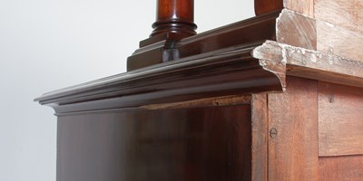 Lot 9 - An early 20th century mahogany mirror back...