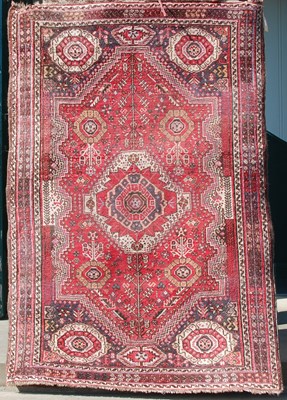 Lot 160 - A Persian rug, 20th century, the rectangular...