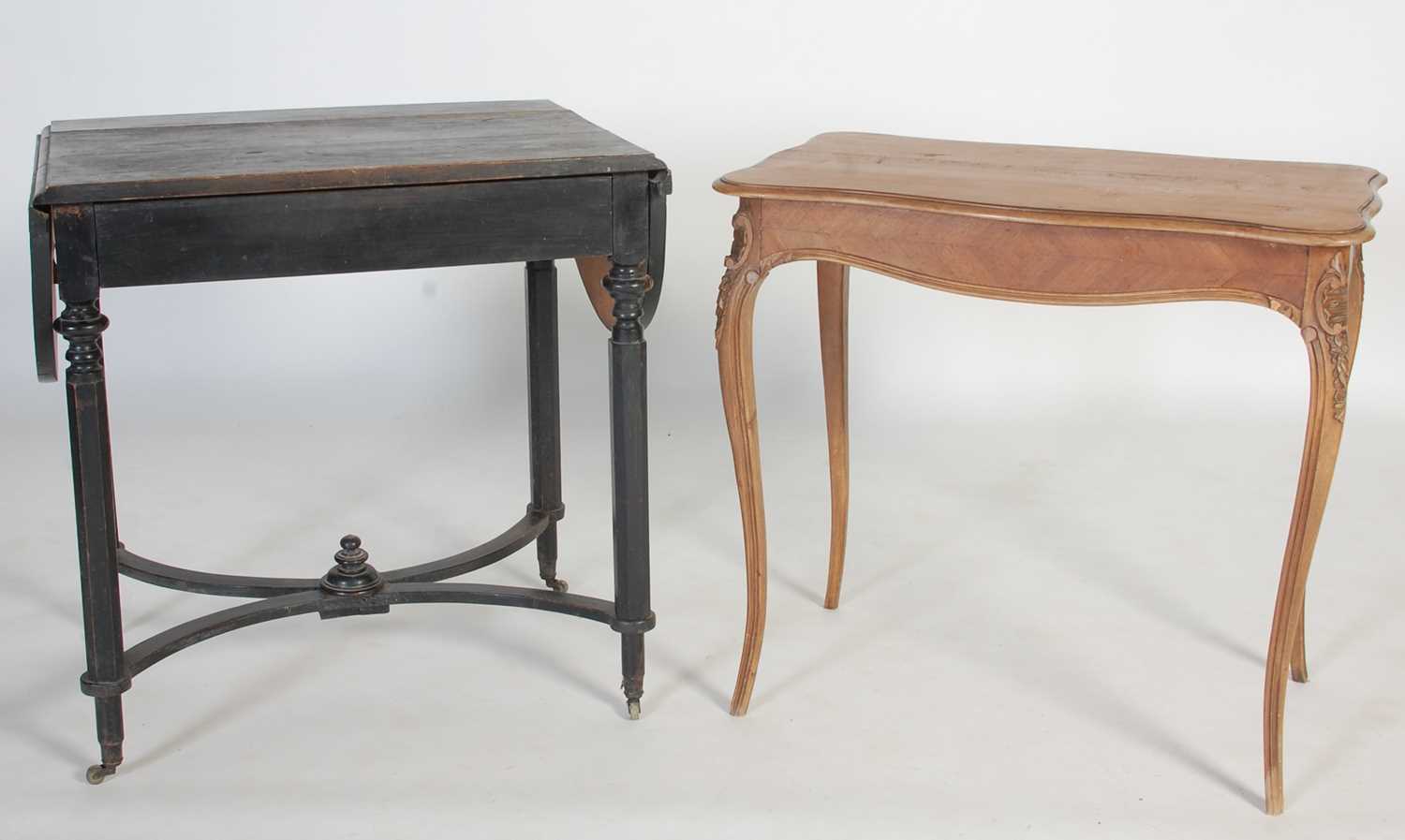 Lot 78 - A blondewood rectangular side table, in the...