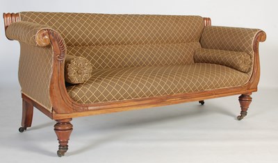 Lot 31 - An early 19th century Goncalo Alves sofa, the...