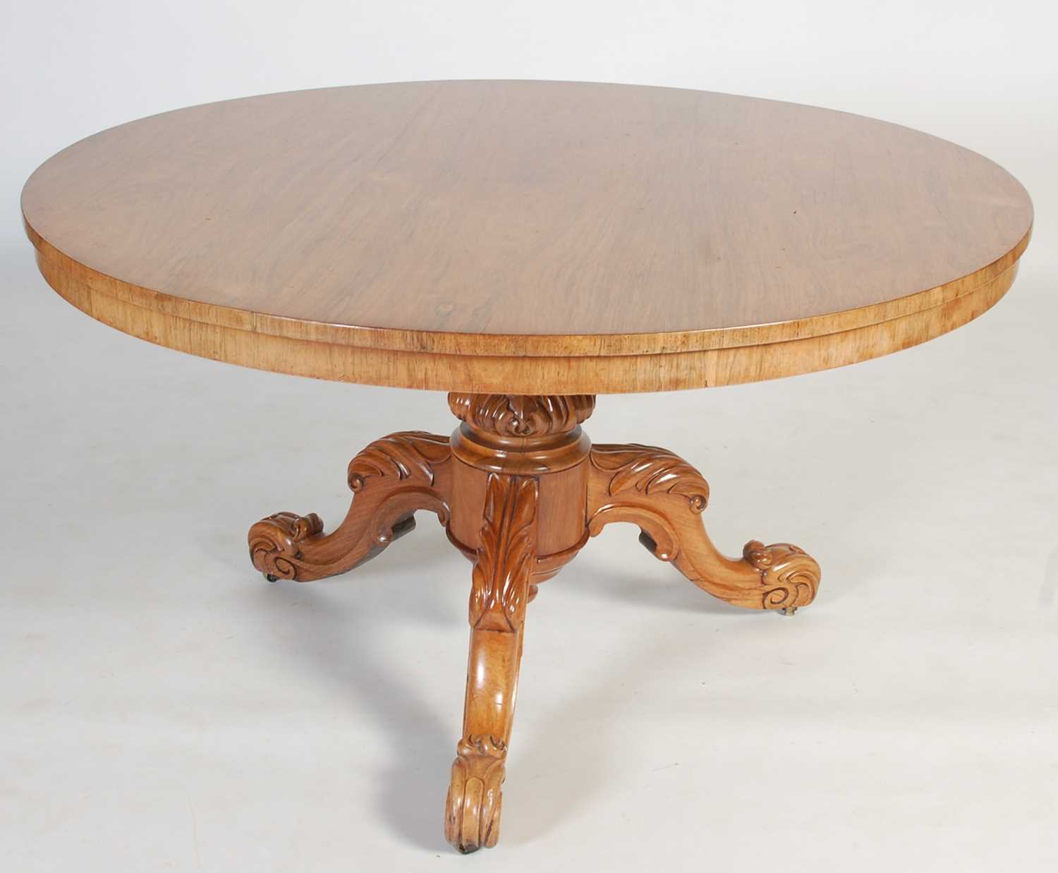 Lot 84 - A 19th century rosewood snap-top supper table,...