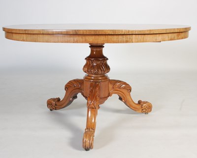 Lot 84 - A 19th century rosewood snap-top supper table,...