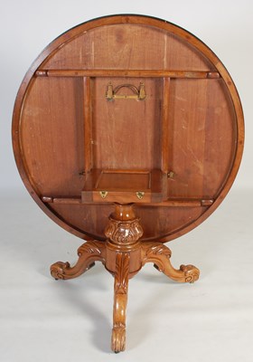 Lot 84 - A 19th century rosewood snap-top supper table,...
