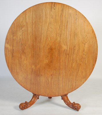 Lot 84 - A 19th century rosewood snap-top supper table,...