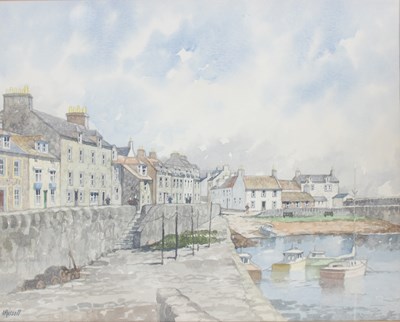 Lot 376 - I. Russell (20th century) 
Cellardyke Harbour...