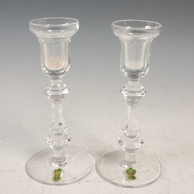 Lot 706 - A pair of Waterford crystal candlesticks,...