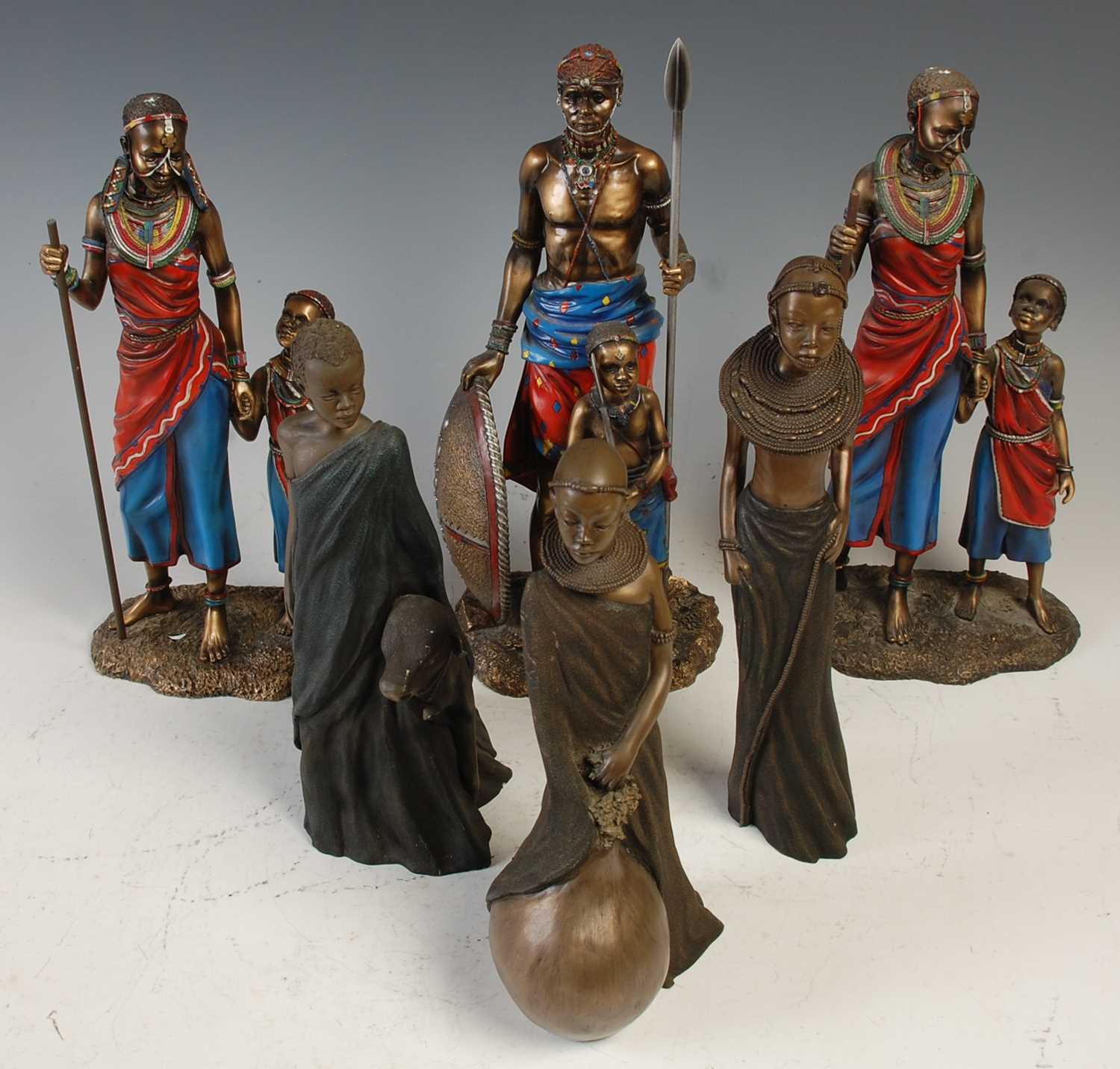 Lot 804 - A group of three Leonardo Collection Masai...