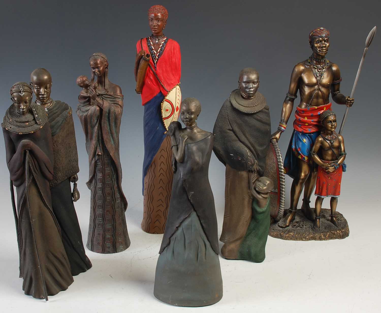 Lot 799 - A Leonardo Collection Masai figure of a male...