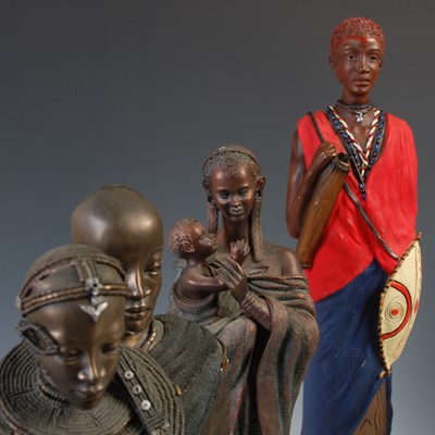 Lot 799 - A Leonardo Collection Masai figure of a male...
