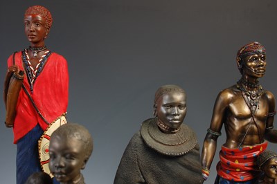 Lot 799 - A Leonardo Collection Masai figure of a male...