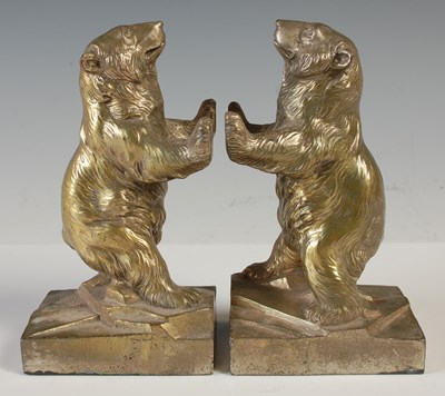 Lot 217 - A pair of early 20th century spelter bookends...