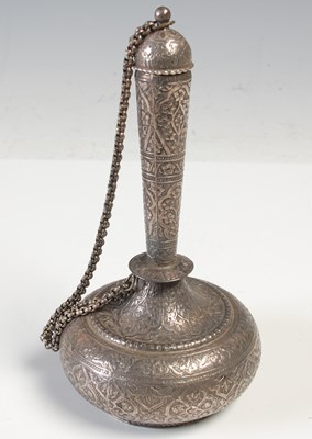 Lot 471 - An Indian white metal rose water sprinkler,...