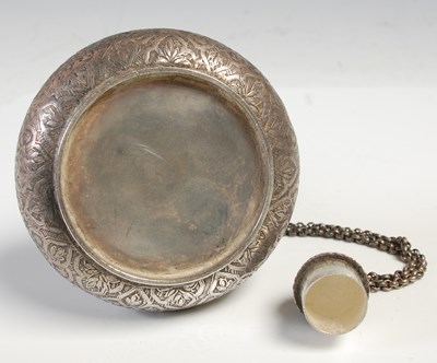 Lot 471 - An Indian white metal rose water sprinkler,...