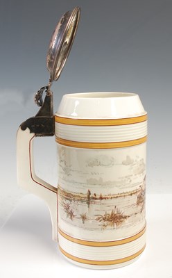 Lot 36 - A Wedgwood silver mounted creamware tankard,...
