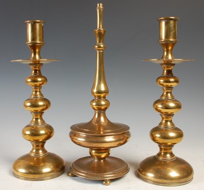 Lot 243 - A pair of heavy gauge brass ejector...