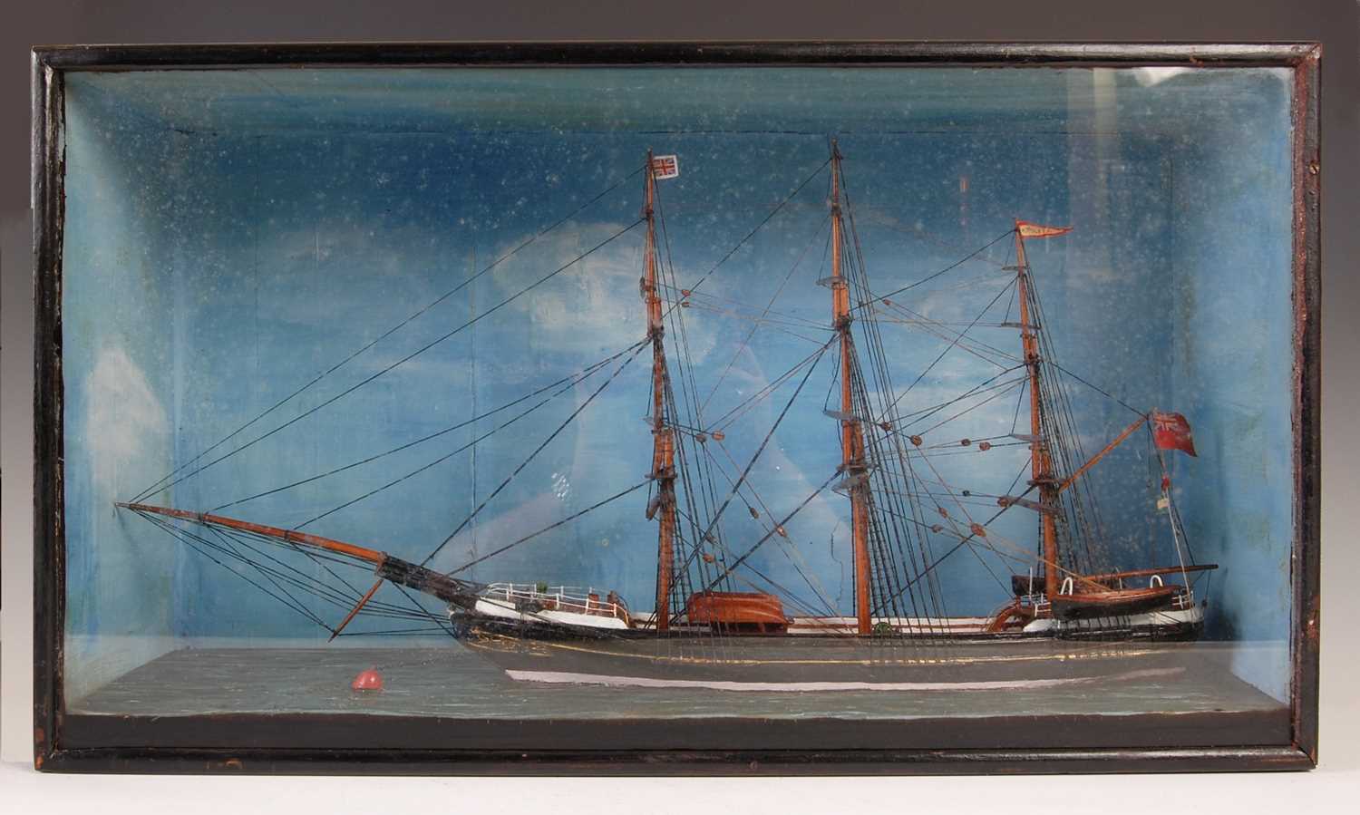 Lot 138 - A late 19th century cased model ship, 'The...