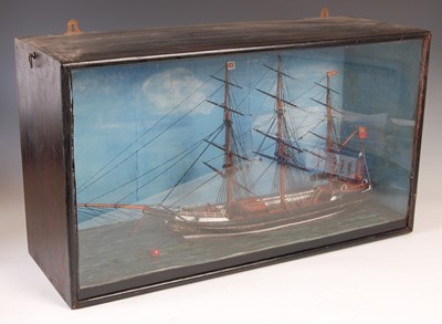 Lot 138 - A late 19th century cased model ship, 'The...