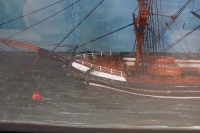 Lot 138 - A late 19th century cased model ship, 'The...
