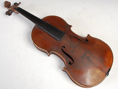 Lot 198 - A late 19th century violin, possibly...