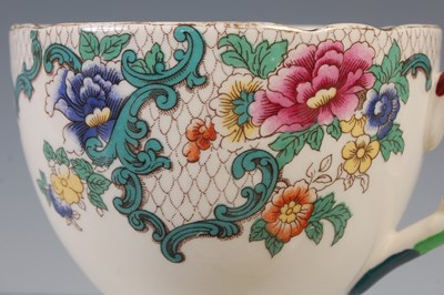 Lot 776 - A Royal Cauldon Victoria pattern part tea set.