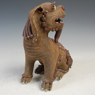 Lot 811 - A Chinese ceramic Shiwan type model of a Foo...