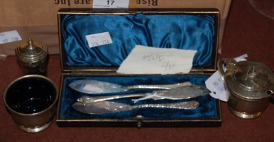 Lot 18 - An electroplated Art Deco style three-piece...