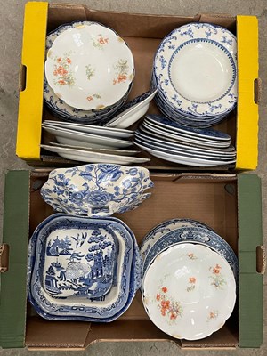 Lot 326 - Two boxes of assorted ceramics, to include...