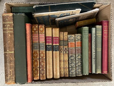 Lot 334 - A box of assorted antique books, to include...