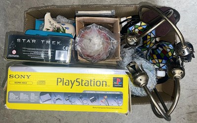 Lot 340 - A box of assorted household items, to include...