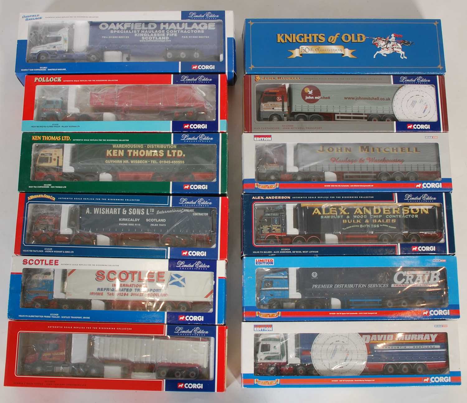 Lot 304 - A box of twelve Corgi boxed model trucks, to...