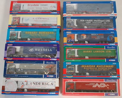 Lot 312 - A box of twelve boxed Corgi model trucks, to...