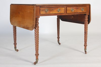 Lot 95 - A 19th century mahogany drop-leaf table, the...