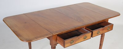 Lot 95 - A 19th century mahogany drop-leaf table, the...