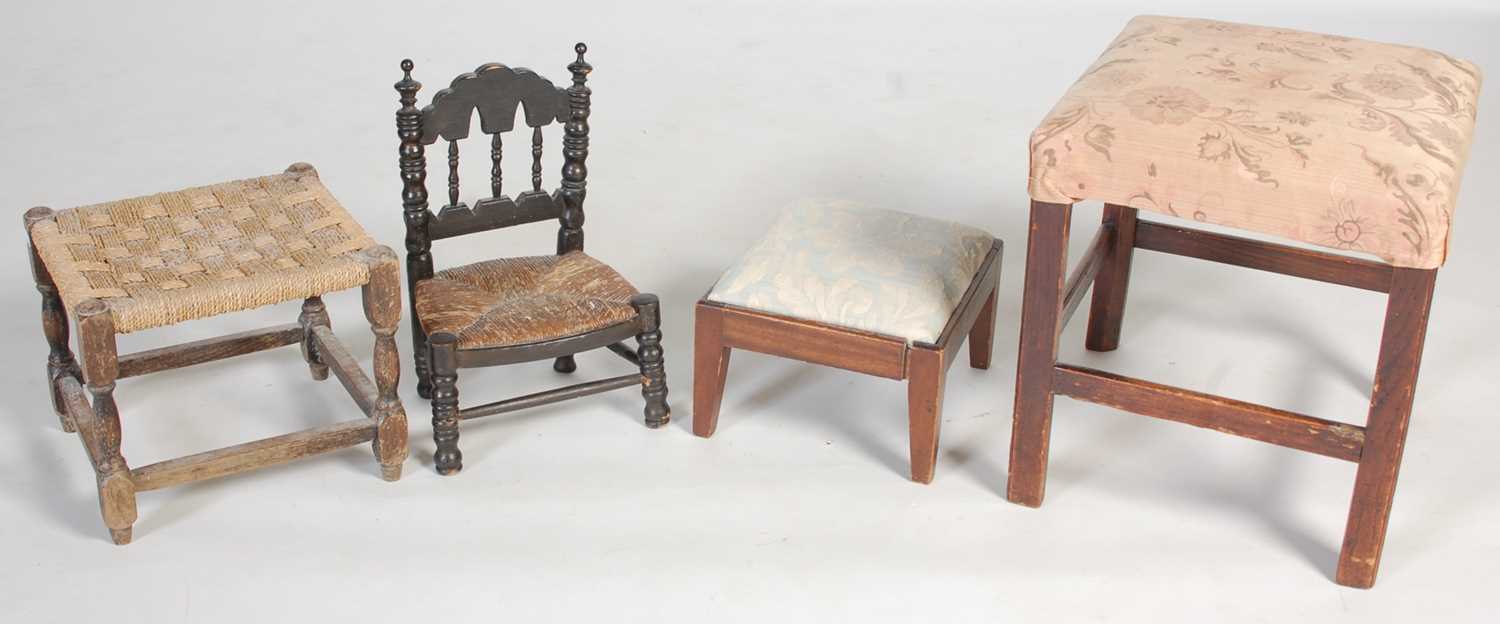 Lot 62 - A group of furniture, to include an ebonised...