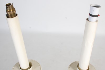 Lot 67 - A pair of white painted Italian style standard...