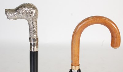 Lot 79 - A small cast iron stick stand, 52.5cm high;...