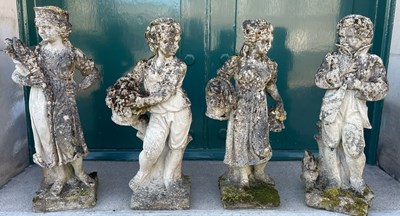 Lot 154 - Four composite garden stone...