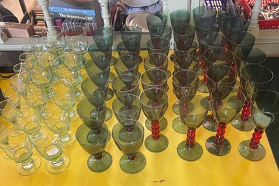 Lot 711 - A collection of assorted coloured glass...