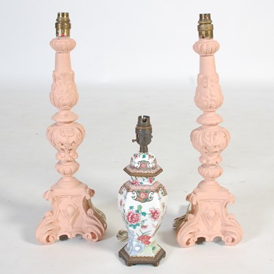Lot 231 - A pair of later painted Italian giltwood table...