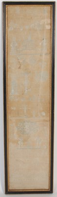 Lot 273 - An 18th century needlework sampler, dated 1777,...