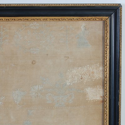 Lot 273 - An 18th century needlework sampler, dated 1777,...