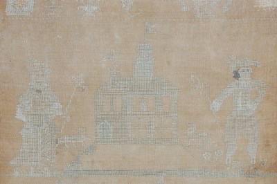 Lot 273 - An 18th century needlework sampler, dated 1777,...