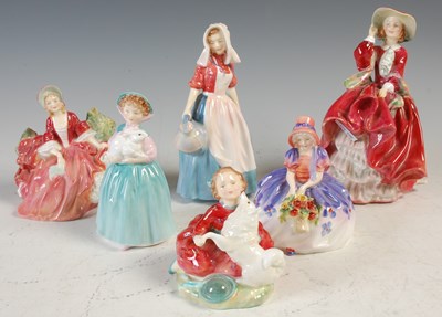 Lot 758 - Six Royal Doulton figures, to include Top O'...