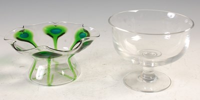 Lot 703 - An Art Nouveau glass vase with pale green...