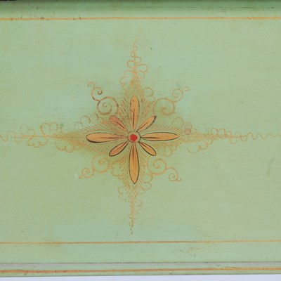 Lot 68 - An early 20th century green lacquer...