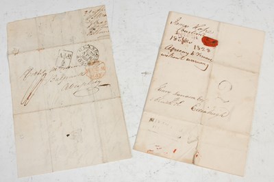 Lot 208 - Two early 19th century letters, one with...