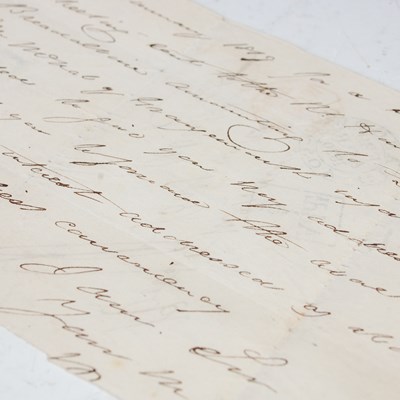Lot 208 - Two early 19th century letters, one with...
